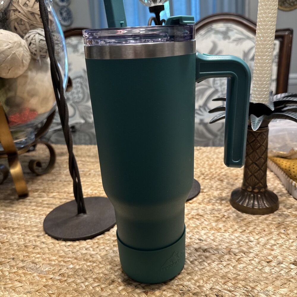 Hydrapeak Voyager 40oz Stainless Steel Insulated Tumbler W/Straw & Flip Lid NWT